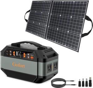 330W Solar Generator Power Station Backup Battery Pack CPAP with100W 18V Solar Panel Charger QC3.0