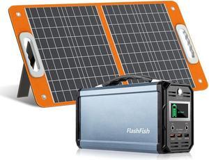 300W Portable Power Station Solar Generator CPAP Backup Battery Charger with 60W 18V Solar Panel US Stock Fast Shipping