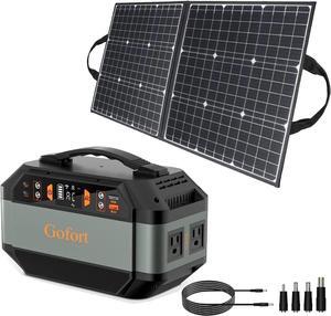 330W Portable Power Station Solar Generator Backup Battery With 100W 18V Solar Panel US Stock Fast Shipping