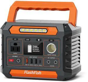 300W Portable Power Station, 230.88Wh /62400mAh Solar Generator, Regulated DC Output Backup Battery with AC Outlet, LED Light Power Station for CPAP Camping