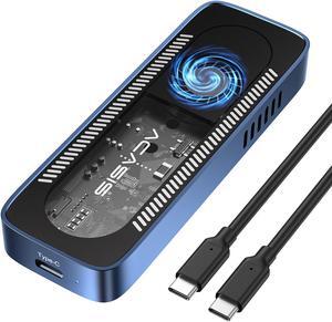 ACASIS New-Clear 10Gbps Built In Fan USB 3.1 M.2 NVME SSD Case USB 3.1 Gen 2 USB Adapter/Reader Supports M and B&M Keys and Size 2230/2242 /2260/2280 SSDs