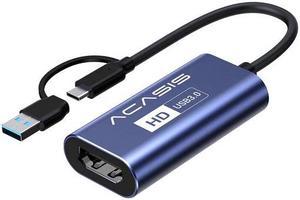 Acasis 4K 30Hz HDMI HD USB-A/C Switch Video Capture Card 1080P 60FPS