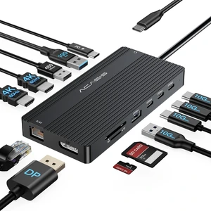 Acasis 14 Ports 4K 60Hz USB C Docking Station with PD 100W Charging Acasis 14 Ports 4K 60Hz USB C Docking Station with PD 100W Charging