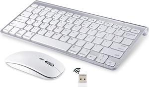 Wireless Keyboard and Mouse Compatible with iMac MacBook Windows Computer and Android Tablets