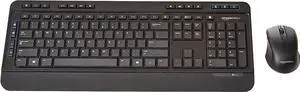 Amazon Basics Full-Sized Wireless Computer Keyboard and Mouse Combo, QWERTY Layout, 2.4 GHz USB Receiver, Black, Pack of 10