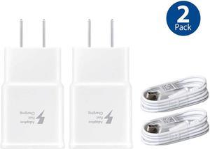 Samsung Wall Charger Adaptive Fast Charger Kit for Samsung Galaxy S7/S7 E/S6/S6 E/Note5/4 /S4/S3 USB 2.0 True Digital Fast Charge Kit (Wall Charge + Micro USB Cable 4 ft) (White)