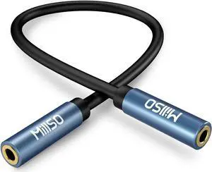 1/8 3.5mm Female to Female Adapter Cable TRS Premium Stereo Gold-Plated Audio AUX Cord Connectors for Headphones Car Stereo or Home HiFi Sound System - 15cm/6inch 1/8 3.5mm Female to Female Adapter Cable TRS Premium Stereo Gold-Plated Audio AUX Cord Connectors for Headphones Car Stereo or Home HiFi Sound System - 15cm/6inch