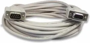25 Foot DB9 9 Pin Serial / RS232 Male/Female Extension Cable