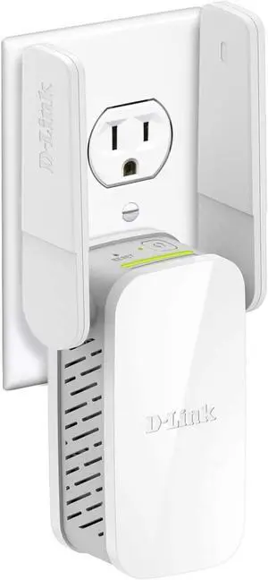 D-Link WiFi Range Extender, AC1200 Plug In Wall Signal Booster, Dual Band Wireless Repeater Access Point for Smart Home and Alexa Devices (DAP-1610-US), White
