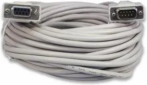 50 Foot DB9 9 Pin Serial / RS232 Male/Female Extension Cable