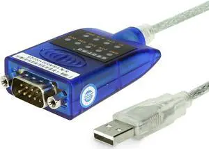 USB to Serial RS-232 Adapter with LED Indicators FTDI Chipset Supports Windows 11/10/8.1/8/7/ Mac OS X 10.6 and Above
