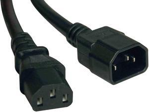Tripp Lite Standard Computer Power Extension Cord 10A, 18AWG (IEC-320-C14 to IEC-320-C13) 4-ft.(P004-004) Black