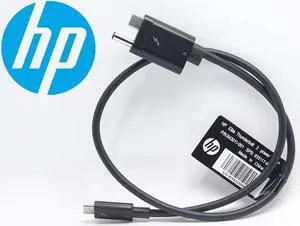 Thunderbolt 3 Cable: Custom End (AC+USB Type-C to USB Type-C) for HP Part Number: 843011-001