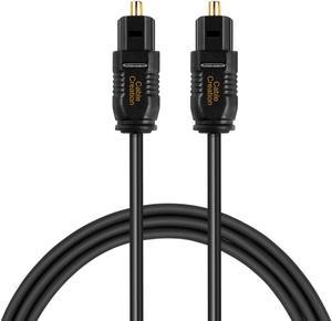 CableCreation Optical Digital Audio Cable,3FT Slim Fiber Optic Toslink Gold Plated Optical S/PDIF Cord for Home Theater, Sound Bar, TV, PS4, Xbox, VD/CD Player,Game Console& More,Black 1m