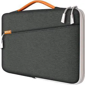 JETech Laptop Sleeve for 13.3-Inch Tablet, Waterproof MacBook Case with Portable Handle, Compatible with 13" MacBook Pro and MacBook Air, 12.3" Surface Pro, Surface Laptop 2017/2018 (Dark Grey)