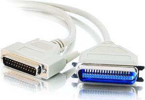 C2G 02798 DB25 Male to Centronics 36 Male Parallel Printer Cable, Beige (6 Feet, 1.82 Meters)