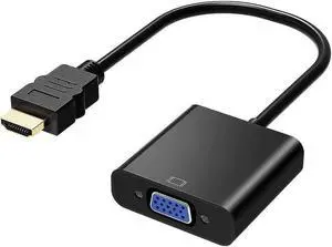 HDMI to VGA Gold-Plated HDMI to VGA Adapter Male to Female for Computer Desktop Laptop PC Monitor Projector HDTV Chromebook Raspberry Pi Roku Xbox and More