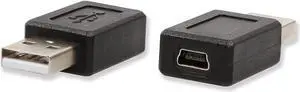 2 Pack USB 2.0 A Male to USB B Mini 5 Pin Female Adapter Converter 2 Pack USB 2.0 A Male to USB B Mini 5 Pin Female Adapter Converter
