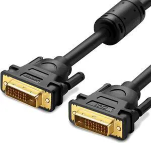UGREEN DVI to DVI Cable, DVI-D 24+1 Dual Link Male to Male Cable Digital Video Cable Cord Gold Plated with Ferrite Core Support 2K and 1080P for Gaming, DVD, Laptop, HDTV, Projector and More, 6ft UGREEN DVI to DVI Cable, DVI-D 24+1 Dual Link Male to Male Cable Digital Video Cable Cord Gold Plated with Ferrite Core Support 2K and 1080P for Gaming, DVD, Laptop, HDTV, Projector and More, 6ft