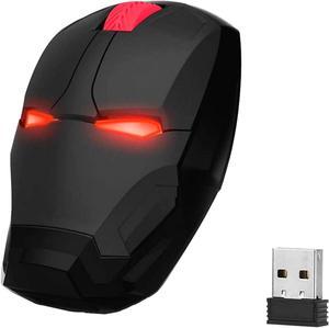 Ergonomic Wireless Computer Mouse for Kids, 2.4 G Portable Noiseless Mouse Optical Mice with USB Receiver for Notebook PC Laptop Computer Mac Book (Black)