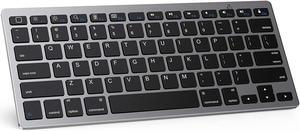 OMOTON Ultra-Slim Bluetooth Keyboard Compatible with iPad 10.9(10th/ 9th/ 8th Generation)/ 10.2, iPad Air 5th Generation, iPad Pro 11/12.9, iPad Mini, and More Bluetooth Enabled Devices, Grey