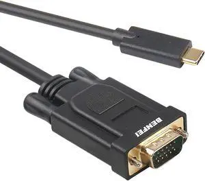 USB C to VGA Cable Benfei USB Type-C to VGA Cable [Thunderbolt 3] Compatible for MacBook Pro 2019/2018/2017 Samsung Galaxy S9/S8 Surface Book 2 Dell XPS 13/15 Pixelbook and More - 6 Feet