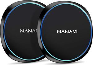 NANAMI Fast Wireless Charger [2 Pack] - Qi Certified Wireless Charging Pad for iPhone 15/14/13/13 Pro/12/SE 2020/11 Pro/XS Max,10W for Samsung Galaxy S24/S23/S22/S21/S20/S10/S9/Note 20/10,New Airpods