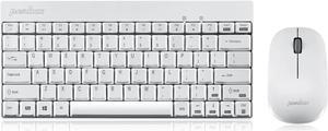 Perixx Periduo-712W Wireless Mini Keyboard and Mouse Set, White, US English Layout,PERIDUO-712