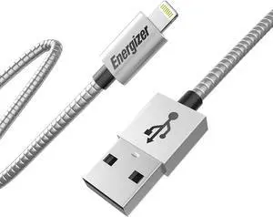 Energizer Metallic Energizer iPhone Charger, Silver (4 Feet) Energizer Metallic Energizer iPhone Charger, Silver (4 Feet)