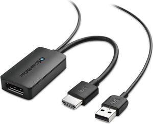 Uni-Directional HDMI to DisplayPort Adapter for Desktop and Laptop Computers (HDMI 2.0 to DisplayPort 1.2) with 4K 60Hz Video Resolution - Not Compatible with PS5 or Xbox Series X/S