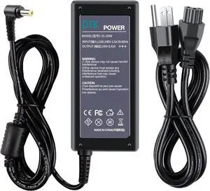 Dtk 19V 3.42A 65W Ac Adapter for Acer Laptop Computer Charger Notebook PC Power Cord Supply Source Plug Connector Tip Size: 5.5 x 1.7mm (Not fit 3.0x1.1mm)