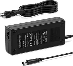 135W AC Adapter Laptop Charger for HP 391174-001 384023 481420-001; HP DC7800 DC7900; HP Compaq Elite 8000 8200 8300 with Size 7.4mm 5.0mm Power Supply Cord Plug