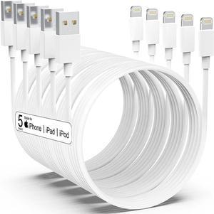 Apple MFi Certified iPhone Charger 5pack6661010FT Long Lightning Cable Fast Charging Cord iPhone Charging Cable Compatible iPhone 1414 ProMax131211 Pro MaxXS MAXXRXSX87Plus iPad