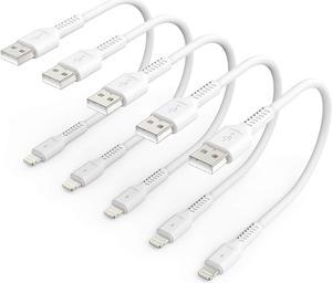 1ft iPhone Charge Cable Short 5Pack USB to Lightning Cord for Fast Charging Stations 1 Foot Compatible with Apple iPhone 12 11 Pro Max Xs 8 7 6 5 Plus iPad Air/Mini