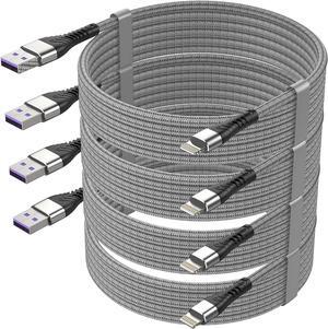 4Pack MFi Certified  Long iPhone Charger Cord iPhone Charger 10 ft iPhone Charger Cable Compatible with iPhone 14/13/12/11/11Pro/11Max/ X/XS/XR/XS Max/8/7/6/5S/SE/iPad MiniMore