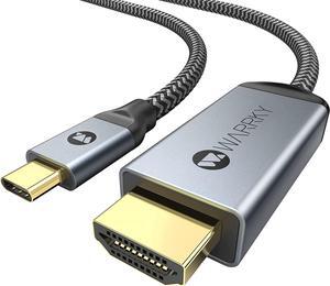 Warrky USB C to HDMI Cable 4K, 3.3ft [Braided, High Speed] Thunderbolt 3 to HDMI Adapter Compatible for New iPad, MacBook Pro/Air, iMac, Galaxy S20 S10 S9 S8, Surface, Dell, HP