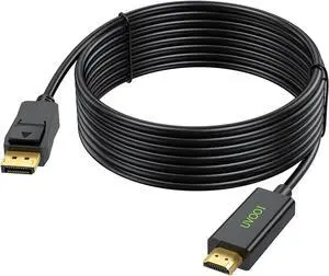 DisplayPort to HDMI Cable 15 feet Display Port (DP) to HDMI Male to Male Adapter Cable 1080P HDTV - Gold-Plated