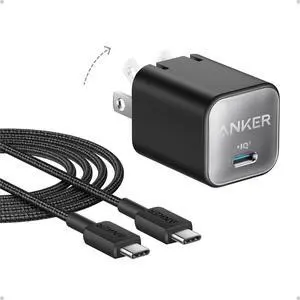 Nano Charger USB C GaN Charger 30W PIQ 3.0 Foldable PPS Fast Charger for iPhone 16/15 and More Series Galaxy iPad Compatible with MagSafe