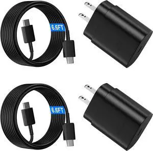 USB C Fast Charger 25W  Charger Super Fast Charging Type C Android Phone Charger Block for  Galaxy S24/S24 Ultra/S24+/S23 Ultra/S23/S23+/S22/S21/S20/Note 10/Note 20 with 6.6FT Cable