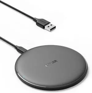 Wireless Charger 313 Wireless Charger (Pad) Qi-Certified 10W Max for iPhone 15/15 Pro/15 Pro Max/14/14 Pro Max AirPods (No AC Adapter Not Compatible with MagSafe Magnetic Charging)