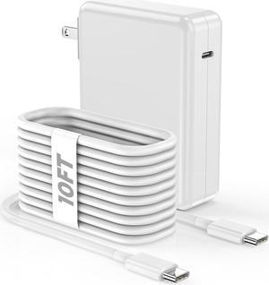 10FT 140W/118W/96W Mac Book Pro Fast Charger Long 10Foot USB C Charger Cable Quick  Laptop Adapter Fast Charging for Macbook Pro 16 15 14 13inch 2024 2023 2022 2021 2020 2019 M1 M2 M3 MacBook Air