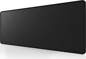 Large Gaming Mouse Pad with Non-Slip Rubber Base Stitched Edge Desk mat for Laptop Computer & PC Wristing Pad for Gamer Office & Home Classic Black XL 11.81x31.50x0.12