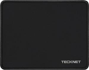 Mouse Pad with Anti-fray Stitching Waterproof Surface & Non-Slip Rubber Base with Stitched Edges Gaming Mouse Mat for LaptopCompatible with Laser and Optical Mice - Black