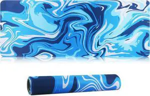 Gaming Mouse Pad Extra Large Computer Keyboard Mouse Mat Soft Smooth Surface and Anti-Slip Rubber Base Soft Cloth XXL Mouse Pad 600 x 300 x 3 MM -BL Gaming Mouse Pad Extra Large Computer Keyboard Mouse Mat Soft Smooth Surface and Anti-Slip Rubber Base Soft Cloth XXL Mouse Pad 600 x 300 x 3 MM -BL