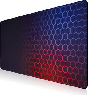 X-Large Gaming Mouse Pad Extended XL Long Mousepad with use Soft Silk Fluid Fabric & Nonslip Rubber Base Computer Keyboard Mouse Mat for Company Office Gamer 31.5x15.75inch