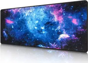 Large Gaming Mouse Pad 31.5 x 11.8 × 0.12 in with Stitched Edges Extended Mousepad Durable Non-Slip Natural Rubber Base Washable Keyboard Pad Desk Pad for Gamer Office & Home