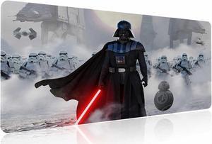 Gaming Mouse Pad Large XXL White Soft Mousepad with Anti-Slip Rubber Base & Stitched Edges Smooth Surface Laptop Desk Pad Computer Keyboard and Mice Combo Pads Mouse Mat 31.5x15.7 inch