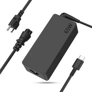 USB C Laptop Charger 65W 45W for  Laptop Charger USB C - Thinkpad Charger for Laptop Yoga Chromebook Ideapad - AC Power Adapter Computer Type C Fast Charging Long Cord - Flat Tip 4X20M26268