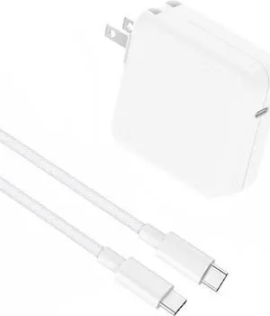 Charger for MacBook Air 13 13.6 15 inch M1 M2 M3 M4 MacBook Pro 13 14 15 16 2024 2023 2022 2021 2020 2019 2018 Super Compact 70W USB C Power Adapter 6.6FT USB C to C Braided Cable Original Quality