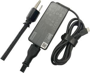 Laptop Charger 45W Watt USB Type C(USB-C) AC Power Adapter - Chromebook Duet 3 (11)Yoga 6 (13 AMD) 2 in 1100e (2nd Gen) (11.6) Laptop black ADLX45YCC3G